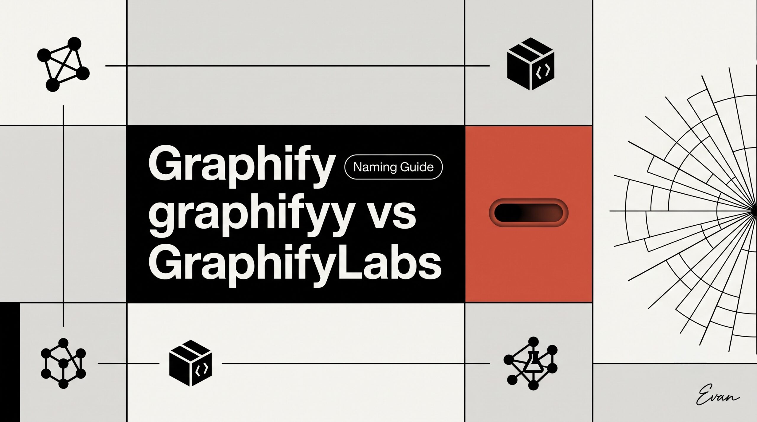 A naming guide comparing Graphify, graphifyy, and GraphifyLabs to explain their roles in knowledge graph and code modules.