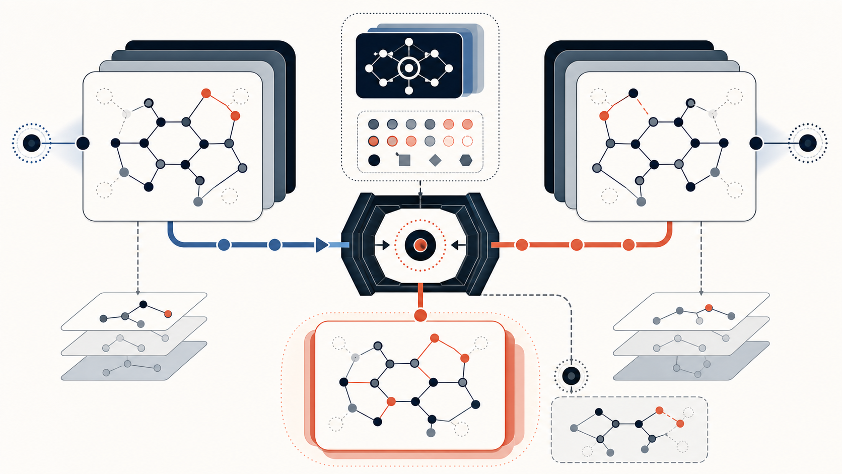 Conflicting agent snapshots resolved against current evidence through a review gate