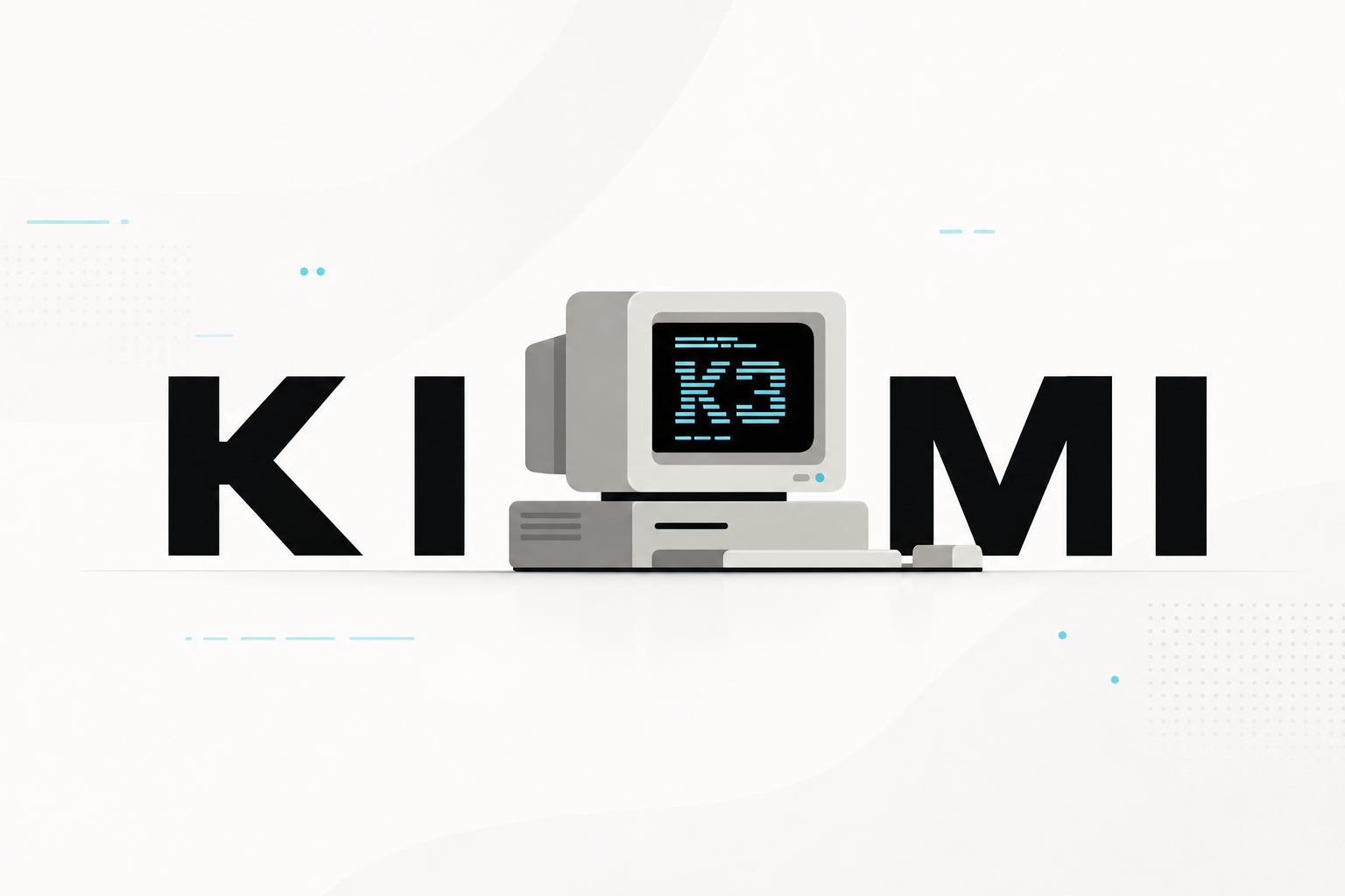 Kimi K3 retro computer illustration for the 2.8-trillion-parameter model
